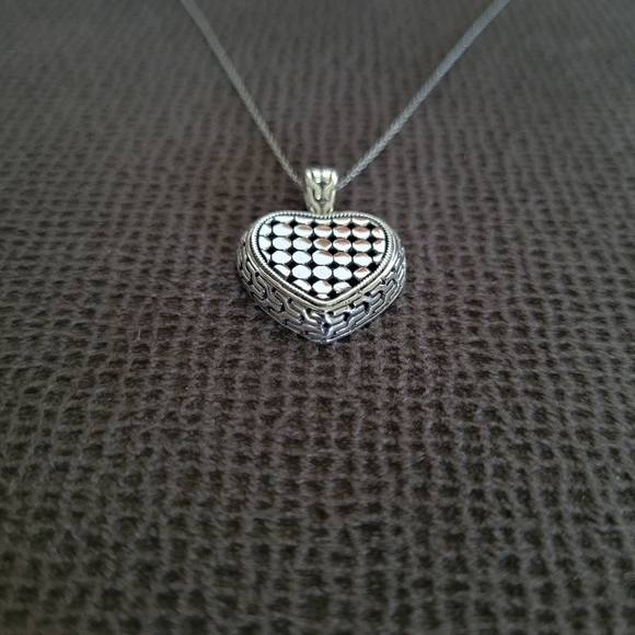 willowbird🪶 Silver🤍 Dotted Heart❤ Pendant Necklace - NWT - Picture 4 of 16
